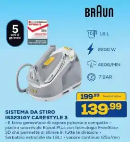 Euronics Bruno Braun sistema da stiro IS3231GY Carestyle 3 offerta