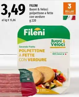 Famila Superstore Fileni polpettone a fette con verdure offerta