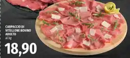 Famila Superstore Carpaccio di vitellone bovino adulto offerta