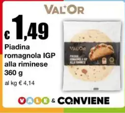 Sì con te Supermercati Piadina romagnola IGP alla riminese Valor offerta