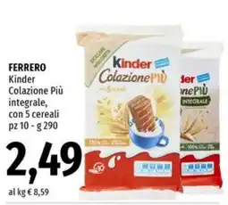 Famila Superstore Ferrero Kinder Colazione Più integrale offerta