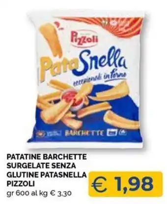 Patatine barchette senza glutine Pizzoli