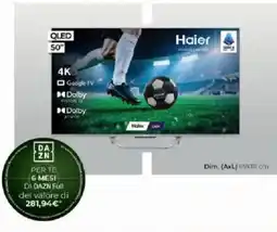 Euronics Bruno Televisione QLED 50" Haier offerta