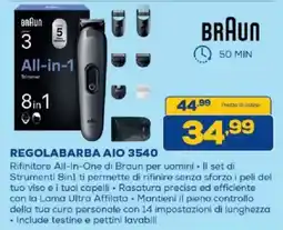 Euronics Bruno Braun Regolabarba AIO 3540 offerta