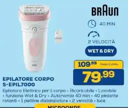 Euronics Bruno Epilatore corpo Braun S-EPIL7000 offerta