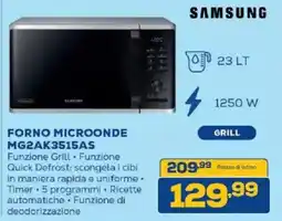 Euronics Bruno Forno microonde Samsung offerta