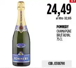 Carico Cash & Carry Pommery Champagne Brut Royal offerta