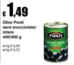 Sì con te Supermercati Olive Ponti nere snocciolate/intere offerta
