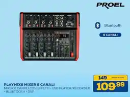 Euronics Bruno Proel Playmix8 Mixer 8 Canali offerta