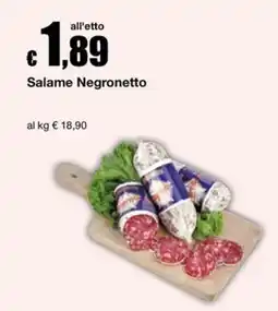 Sì con te Supermercati Salame Negronetto offerta