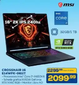 Euronics Bruno MSI CROSSHAIR 16 offerta