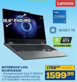 Euronics Bruno Lenovo Notebook LOQ 83JE01EAIX offerta