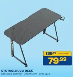 Euronics Bruno Stealth scrivania gaming offerta