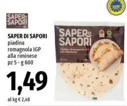Famila Superstore Piadina romagnola IGP alla riminese Saper di Sapori offerta