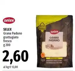 Famila Superstore Selex Grana Padano grattugiato fresco offerta