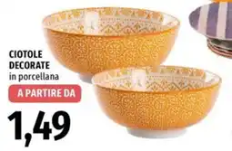 Famila Superstore Ciotole decorate in porcellana offerta