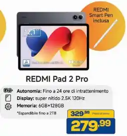 Euronics Bruno Redmi Pad 2 Pro offerta