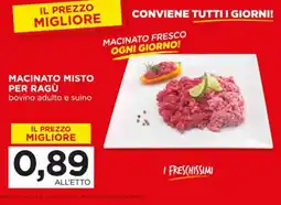 Alì Supermercati Macinato misto per ragù bovino adulto e suino offerta