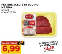 Alì Supermercati Fettine scelte di equino Masina offerta