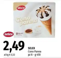 Famila Superstore SELEX Cono Panna offerta