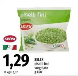 Famila Superstore SELEX piselli fini surgelato offerta