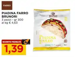 Alì Supermercati Piadina farro Brunori offerta