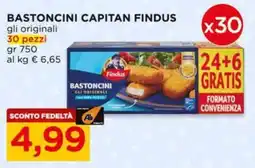 Alì Supermercati Bastoncini Capitan Findus offerta