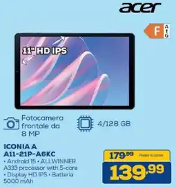 Euronics Bruno Acer Iconia A A11-21P-A6KC offerta