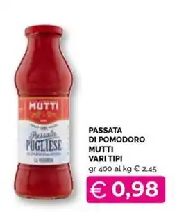 Maxisconto Passata Pugliese Mutti offerta