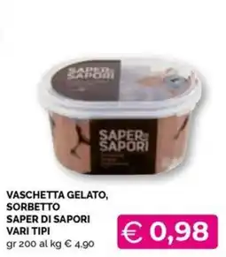 Maxisconto Vaschetta gelato, sorbetto Saper di Sapori offerta