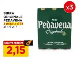 Alì Supermercati Birra originale Pedavena offerta