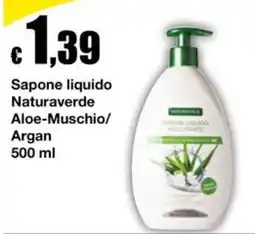 Sì con te Supermercati Sapone liquido Naturaverde Aloe-Muschio/Argan offerta