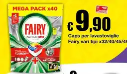 Sì con te Supermercati Caps per lavastoviglie Fairy offerta