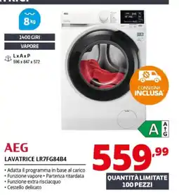 Comet AEG Lavatrice LR7FG84B4 offerta