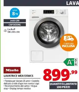 Comet Lavatrice Miele WEA135WCS offerta