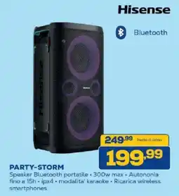 Euronics Bruno Hisense PARTY-STORM offerta