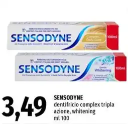 Famila Superstore Sensodyne dentifricio complex tripla azione, whitening offerta