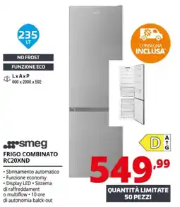 Comet Smeg frigo combinato rc20xnd offerta