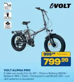 Euronics Bruno Volt Alpha Pro offerta