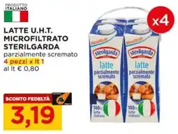 Alì Supermercati Latte U.H.T. microfiltrato sterilgarda parzialmente scremato offerta