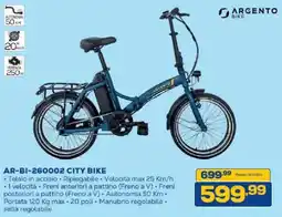 Euronics Bruno Argento City Bike offerta