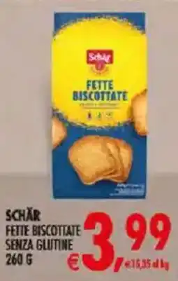 Deco Iperstore Schär fette biscottate senza glutine offerta