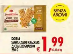 Deco Iperstore Doria semplicissimi crackers zucca e rosmarino offerta