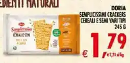 Deco Iperstore Doria semplicissimi crackers cereali e semi vari tipi offerta