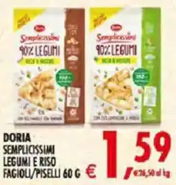 Deco Iperstore Doria semplicissimi legumi e riso offerta