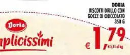 Deco Iperstore Doria biscotti drillo con gocce di cioccolato offerta