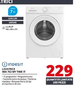 Comet Indesit lavatrice IMA 762 my time it offerta