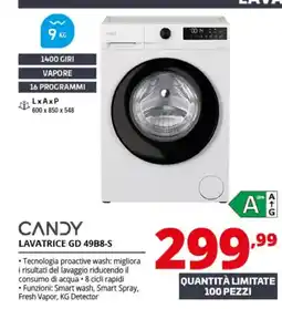 Comet Candy lavatrice gd 49b8-s offerta