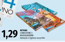 Famila Superstore Mitama Confezione 3 Maxiquaderni offerta