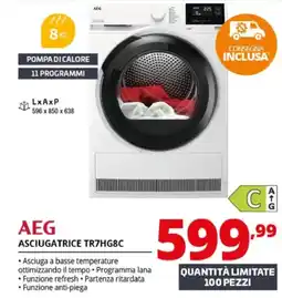 Comet AEG Asciugatrice TR7HG8C offerta